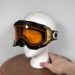Vintage Oakley Splice Black Frame Orange Lens Ski Gog